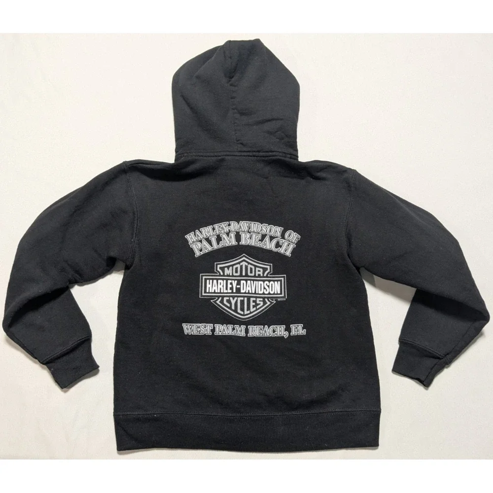HARLEY-DAVIDSON of Palm Beach Florida Black Zip Hoodie - Youth XS‎